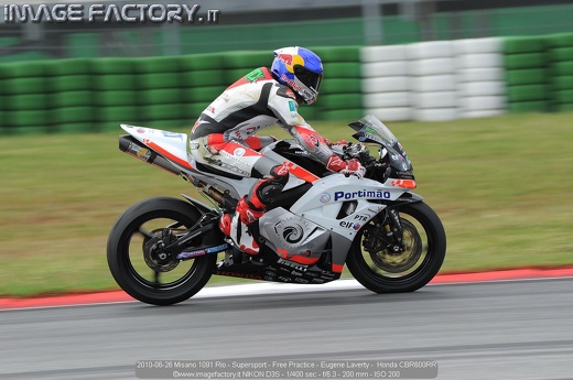 2010-06-26 Misano 1091 Rio - Supersport - Free Practice - Eugene Laverty -  Honda CBR600RR